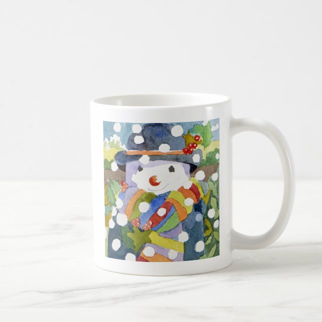 Snögubbe i snö 2011 kaffemugg (Höger)