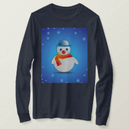 SNÖGUBBE I SNOWY BAKGRUND T-Shirt