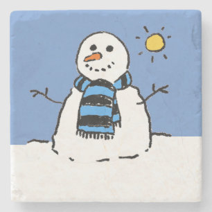Snögubbe i Sunshine-jul Stenunderlägg