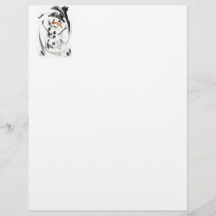 Snögubbe i Swirling Snö Letterhead Brevhuvud