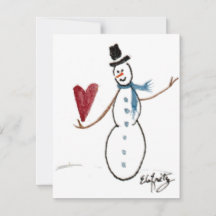 Snögubbe i TopHat Dances med Red Heart Helgdag
