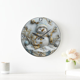 Snögubbe i Winter Wonderland Stor Klocka