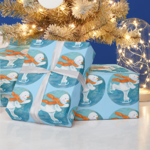Snögubbe Ice Skater Presentpapper