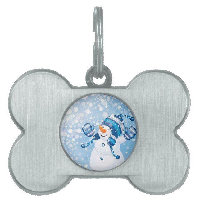 Snögubbe ID-bricka Husdjur (Framsidan)
