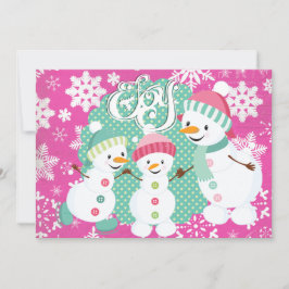 Snögubbe Joy Helgdag Julkort