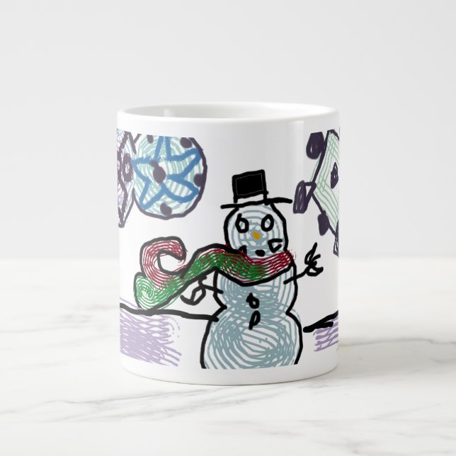 Snögubbe joy jumbo mugg (Framsidan)