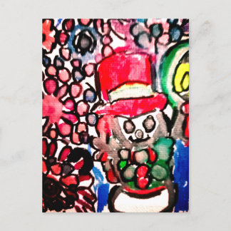 Snögubbe joy vykort