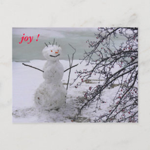 snögubbe joy vykort