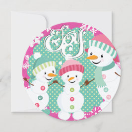 Snögubbe Joy Winter Helgdag Julkort