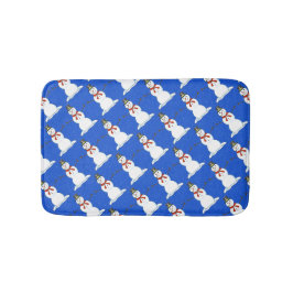 Snögubbe jul Bath Mat Badrumsmatta