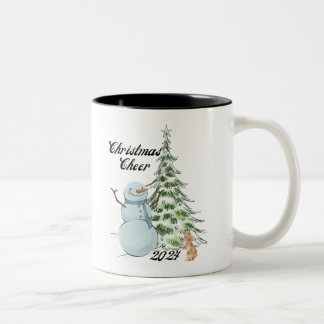 Snögubbe jul Cheer Winter Wonderland Två-Tonad Mugg