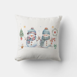 Snögubbe jul Helgdag Kudde