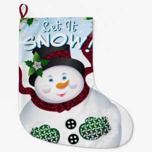 Snögubbe jul Helgdag Stor Julstrumpa
