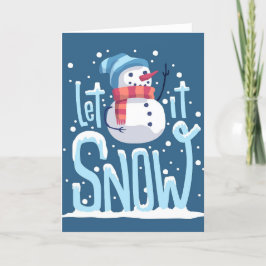 snögubbe jul helgkort