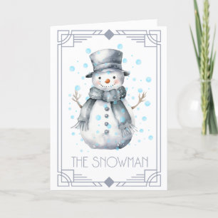 Snögubbe jul helgkort