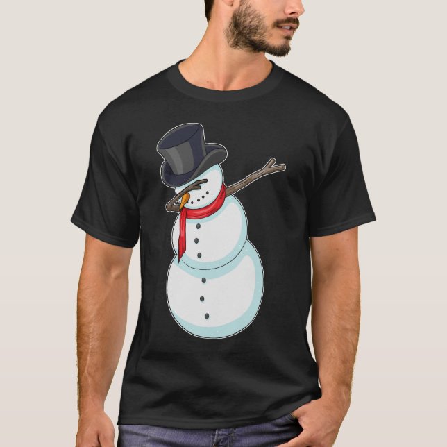 Snögubbe jul Hip hop Dance Dab T Shirt (Framsida)