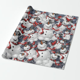 Snögubbe jul Mönster Presentpapper
