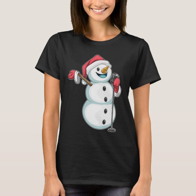 Snögubbe jul Singer T Shirt (Framsida)