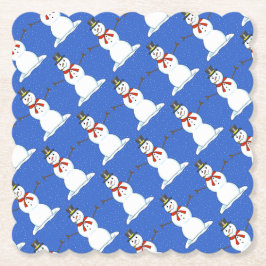 Snögubbe jul-Underläggen Underlägg Papper