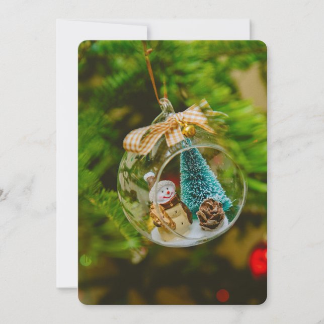 Snögubbe Julbaubel Julkort (Framsida)