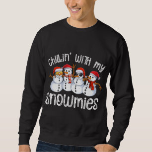 Snögubbe julchillin med mina snömier, ugga Gi Lång Ärmad Tröja