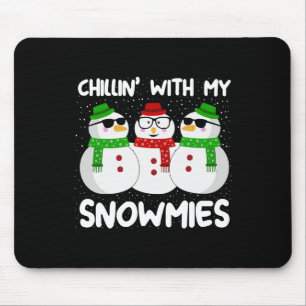 Snögubbe julchillin med mina snömier, ugga Gi Musmatta