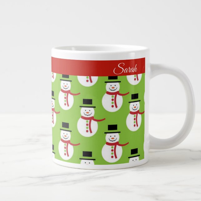 Snögubbe-julen anpassar den allvarliga kaffekaffen jumbo mugg (Höger)