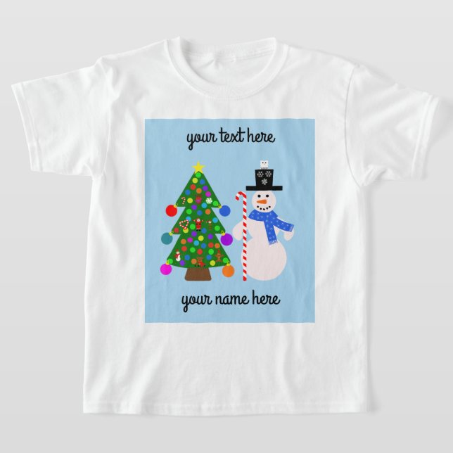 Snögubbe & Julgran #3 T-Shirt (Laydown)
