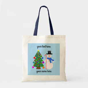 Snögubbe & Julgran #4 Tote Bag Tygkasse