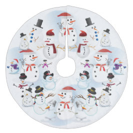 Snögubbe Julgransmatta Fleece