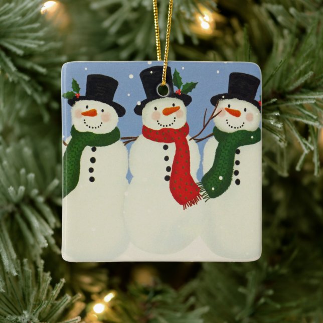 Snögubbe Julgransprydnad Keramik (Träd)