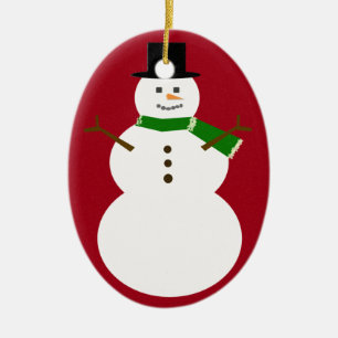 Snögubbe Julgransprydnad Keramik