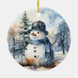 Snögubbe Julgransprydnad Keramik