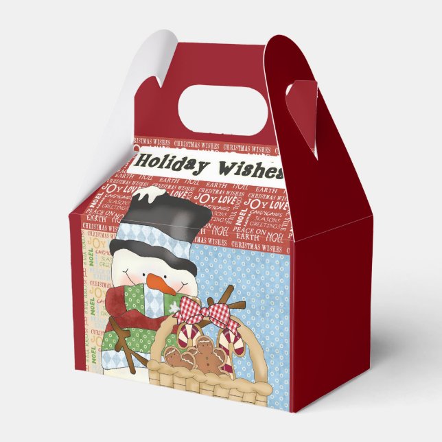 Snögubbe julklapp för Helgdag Presentaskar (Framsidan Sidan)