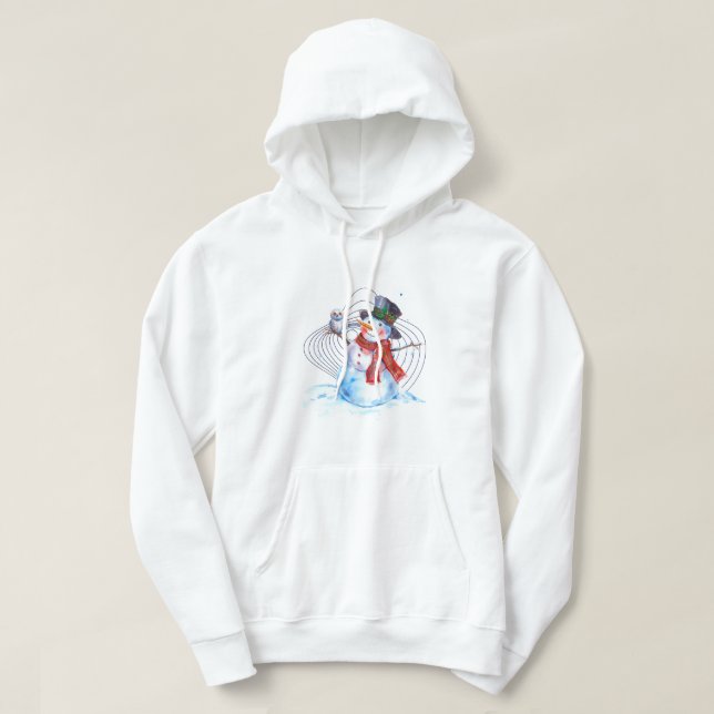 Snögubbe julklapp hoodie (Design framsida)