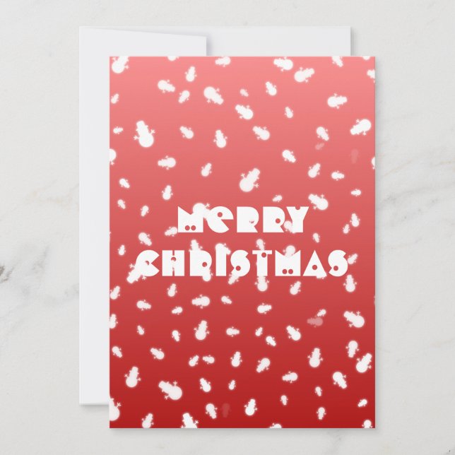 Snögubbe julkort (Framsida)