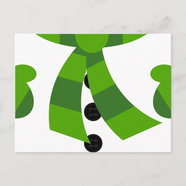 Snögubbe julkort helg vykort (Framsida)