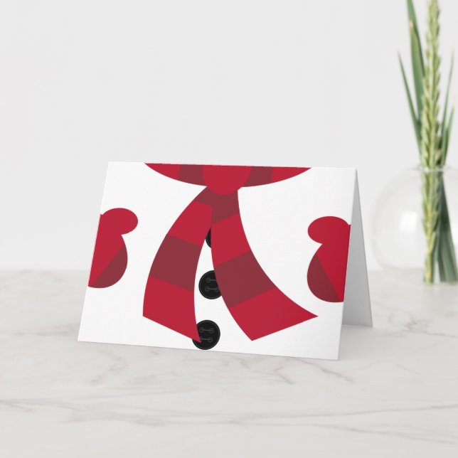 Snögubbe julkort helgkort (Framsida)