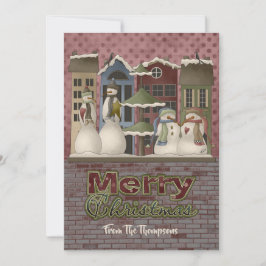 Snögubbe-julkort Julkort