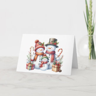Snögubbe julkort kort