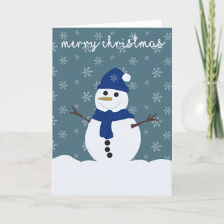 Snögubbe julkort tack kort