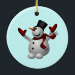 Snögubbe julprydnad julgransprydnad keramik<br><div class="desc">Juldekorationer i Lycklig Snögubbe - eller Välj / lägg till din unika text / Namn / Färg - Gör din Speciella gåva - Ändra storlek och flytta eller ta bort och lägg till inslag / text med anpassning verktyg ! Du kan också överföra de här designerna till fler än 1...</div>