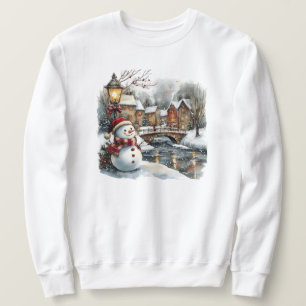 Snögubbe-jultröskel Lång Ärmad Tröja