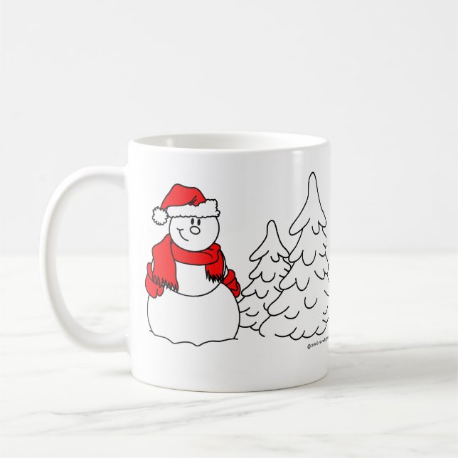 Snögubbe-kaffe Mugg (Vänster)