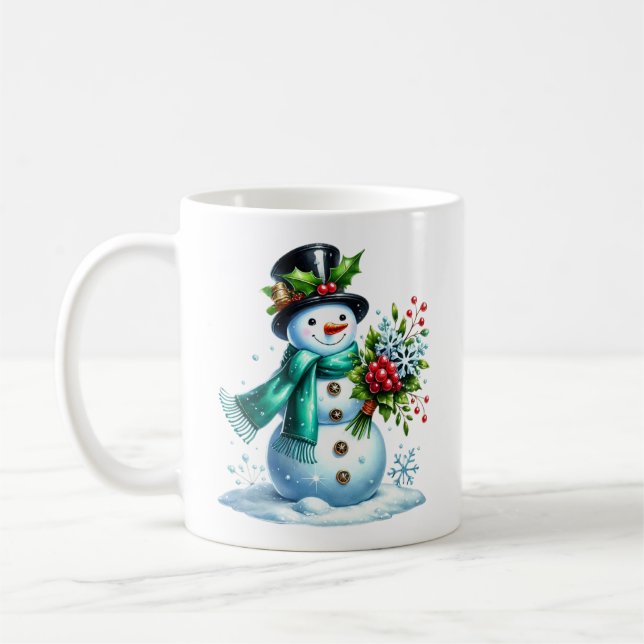 Snögubbe-kaffe Mugg (Vänster)