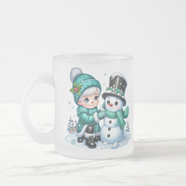 Snögubbe-kaffe Mugg (Vänster)