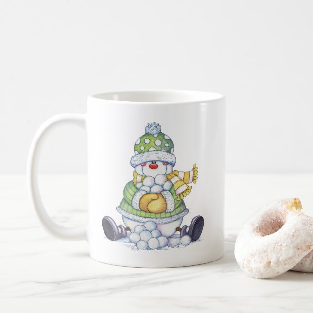 Snögubbe Kaffemugg (Med munk)