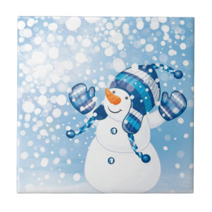 Snögubbe Kakelplatta