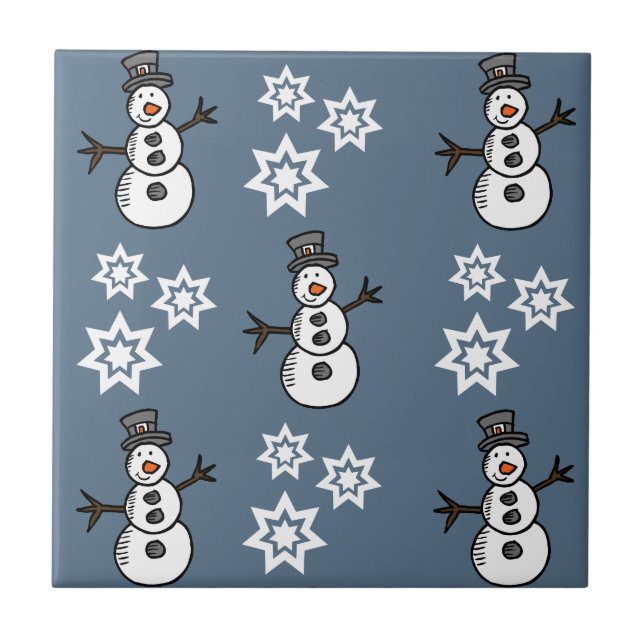 Snögubbe Kakelplatta (Framsidan)