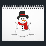 Snögubbe Kalender<br><div class="desc">En snögubbe med top hat och röd sjalv.</div>